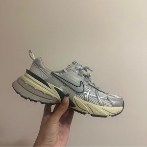 Nike Silver and Cream Women's Sneakers